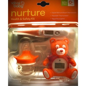 Kit esențial pentru bebelușul tău (termometru digital, termometru de baie/cameră și pompiță pentru năsuc înfundat)