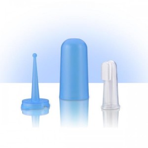 Periuță de dinți pentru deget din silicon cu suport pentru depozitare